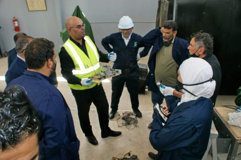 Participation in a training workshop with UNDP regarding how to separate and recycle electronic waste in Jordan